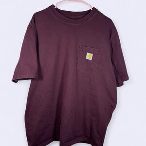 Carhartt Men's Burgundy Short Sleeve Tee
